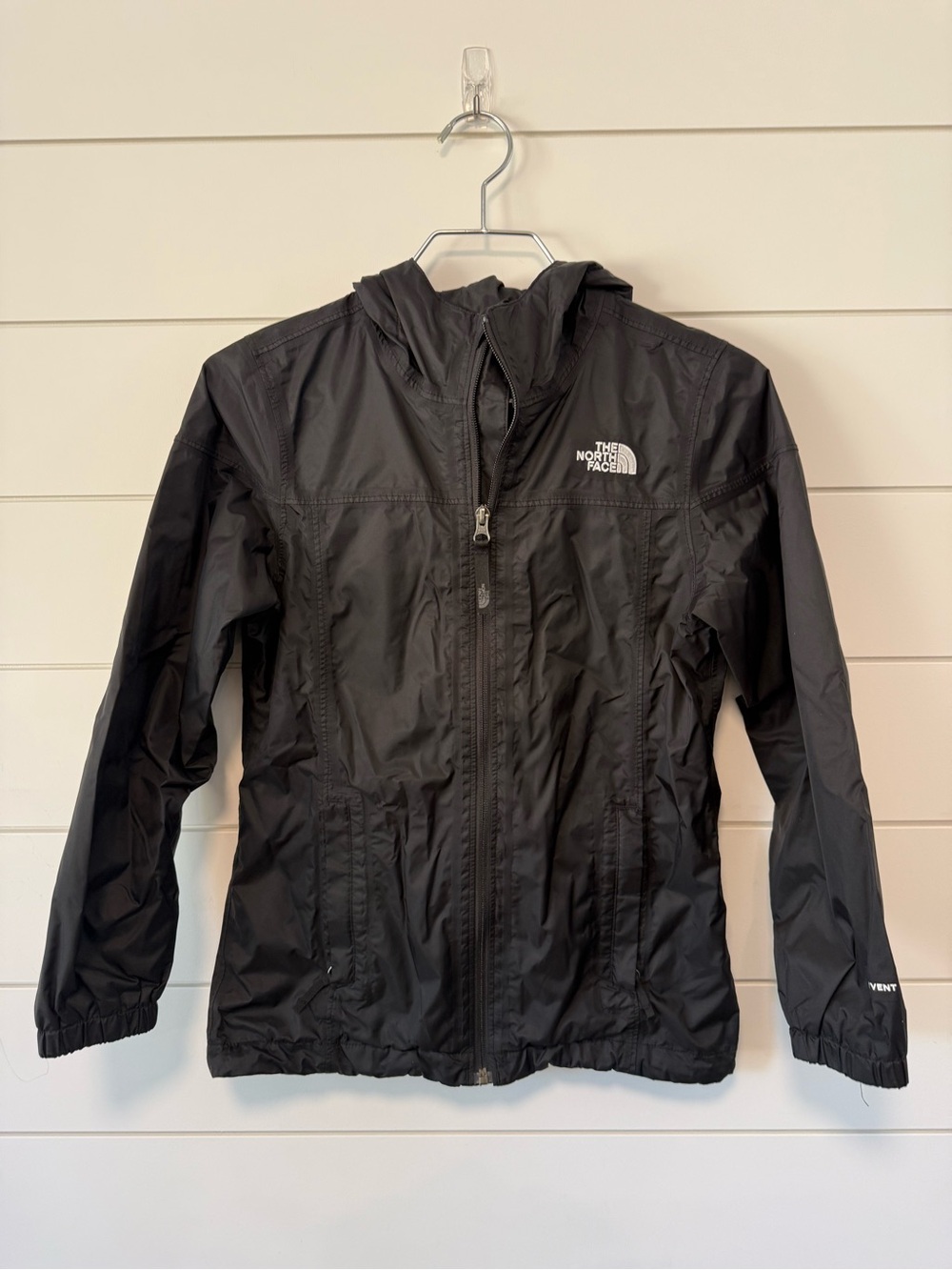 The North Face Black Kids' Waterproof Hooded Raincoat Girls M